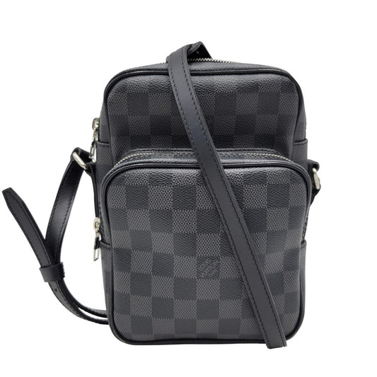 【中古品】【メンズ/レディース】 LOUIS VUITTON ルイ・ヴィトン N41446 ダミエ グラフィット レム カバン 鞄 179-261006-cs-15-izu カラー：ブラック 万代Net店