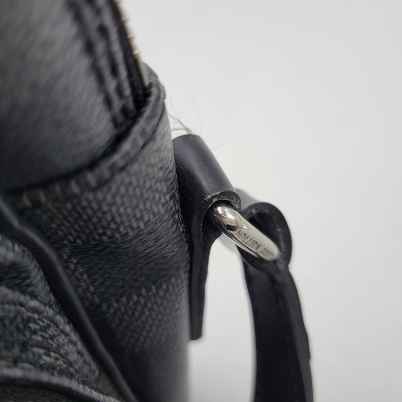 【中古品】【メンズ/レディース】 LOUIS VUITTON ルイ・ヴィトン N41446 ダミエ グラフィット レム カバン 鞄 179-261006-cs-15-izu カラー：ブラック 万代Net店