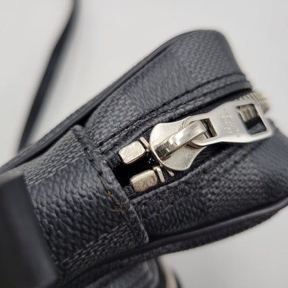 【中古品】【メンズ/レディース】 LOUIS VUITTON ルイ・ヴィトン N41446 ダミエ グラフィット レム カバン 鞄 179-261006-cs-15-izu カラー：ブラック 万代Net店