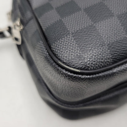 【中古品】【メンズ/レディース】 LOUIS VUITTON ルイ・ヴィトン N41446 ダミエ グラフィット レム カバン 鞄 179-261006-cs-15-izu カラー：ブラック 万代Net店