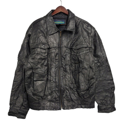 【中古品】【メンズ】 WEEKENDS ウィークエンド LEATHER JACKET レザージャケット アウタートップス 146-261010-sm-09-izu サイズ：M カラー：ブラック 万代Net店