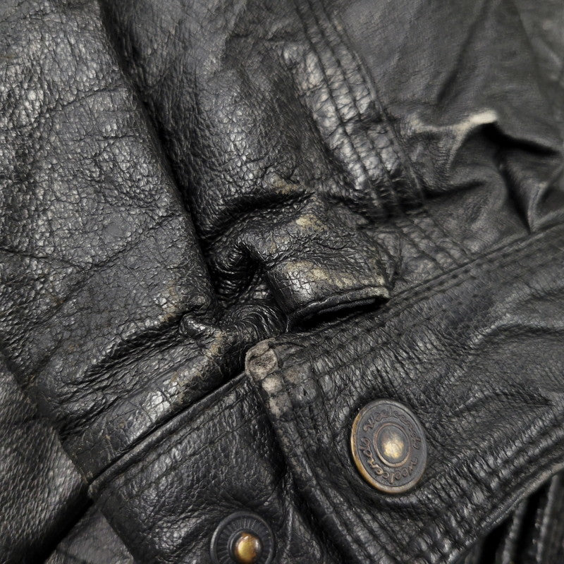 【中古品】【メンズ】 WEEKENDS ウィークエンド LEATHER JACKET レザージャケット アウタートップス 146-261010-sm-09-izu サイズ：M カラー：ブラック 万代Net店