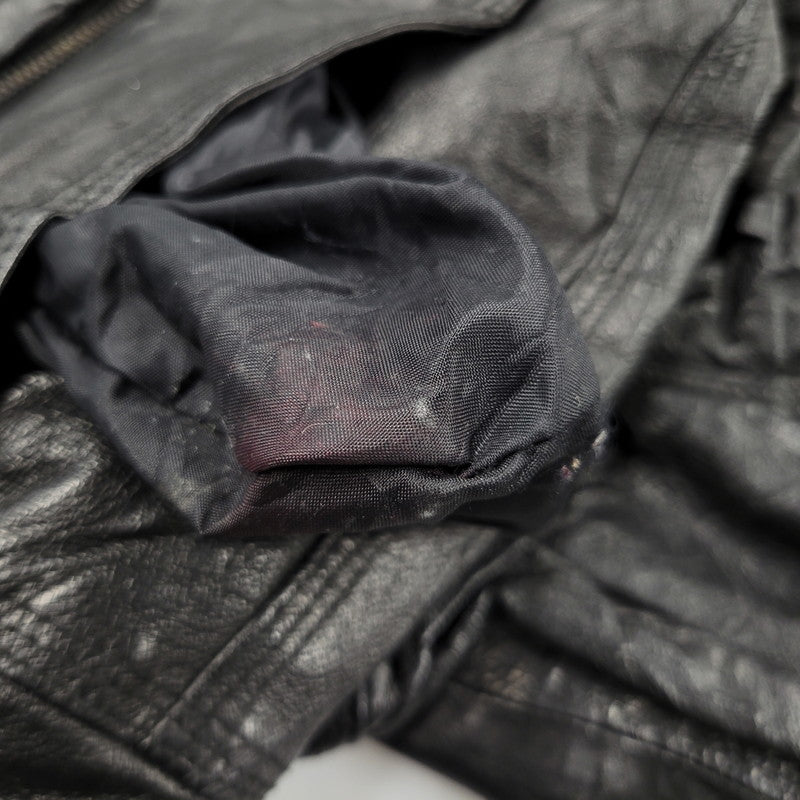 【中古品】【メンズ】 WEEKENDS ウィークエンド LEATHER JACKET レザージャケット アウタートップス 146-261010-sm-09-izu サイズ：M カラー：ブラック 万代Net店