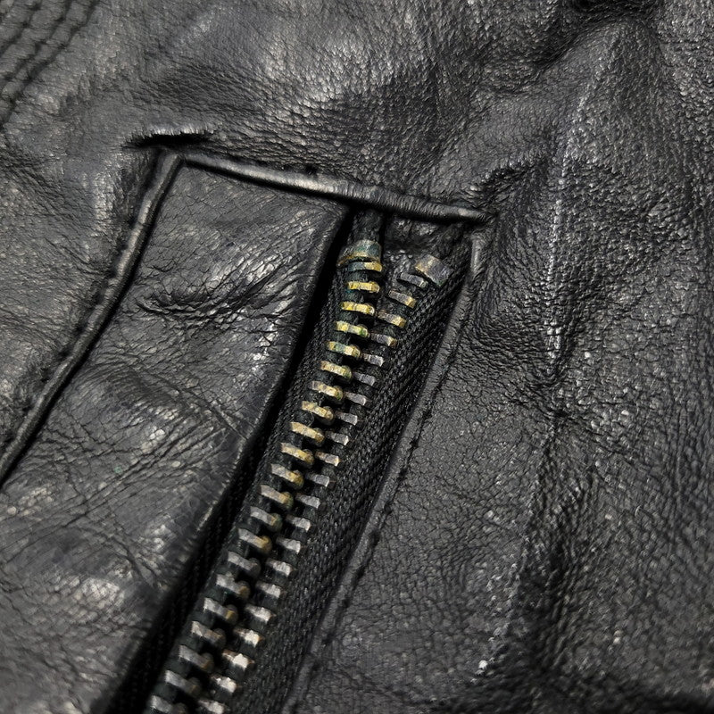 【中古品】【メンズ】 WEEKENDS ウィークエンド LEATHER JACKET レザージャケット アウタートップス 146-261010-sm-09-izu サイズ：M カラー：ブラック 万代Net店
