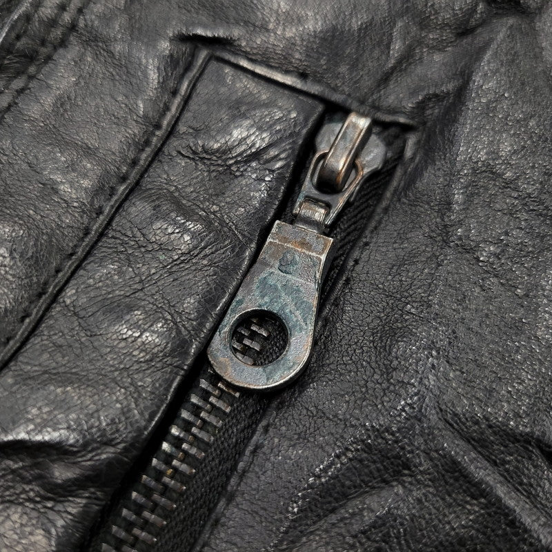 【中古品】【メンズ】 WEEKENDS ウィークエンド LEATHER JACKET レザージャケット アウタートップス 146-261010-sm-09-izu サイズ：M カラー：ブラック 万代Net店