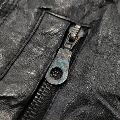 【中古品】【メンズ】 WEEKENDS ウィークエンド LEATHER JACKET レザージャケット アウタートップス 146-261010-sm-09-izu サイズ：M カラー：ブラック 万代Net店