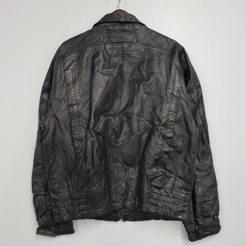 【中古品】【メンズ】 WEEKENDS ウィークエンド LEATHER JACKET レザージャケット アウタートップス 146-261010-sm-09-izu サイズ：M カラー：ブラック 万代Net店