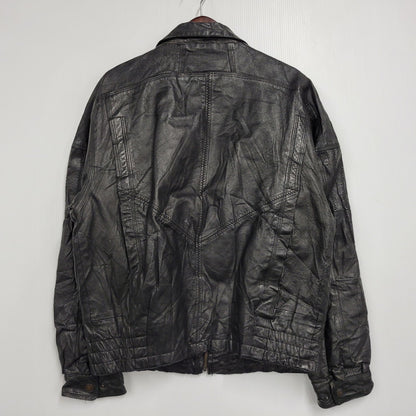 【中古品】【メンズ】 WEEKENDS ウィークエンド LEATHER JACKET レザージャケット アウタートップス 146-261010-sm-09-izu サイズ：M カラー：ブラック 万代Net店