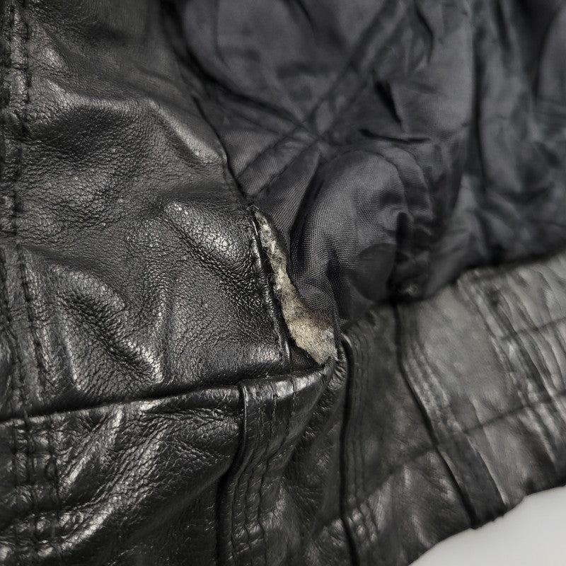 【中古品】【メンズ】 WEEKENDS ウィークエンド LEATHER JACKET レザージャケット アウタートップス 146-261010-sm-09-izu サイズ：M カラー：ブラック 万代Net店