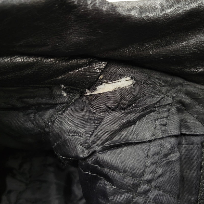【中古品】【メンズ】 WEEKENDS ウィークエンド LEATHER JACKET レザージャケット アウタートップス 146-261010-sm-09-izu サイズ：M カラー：ブラック 万代Net店