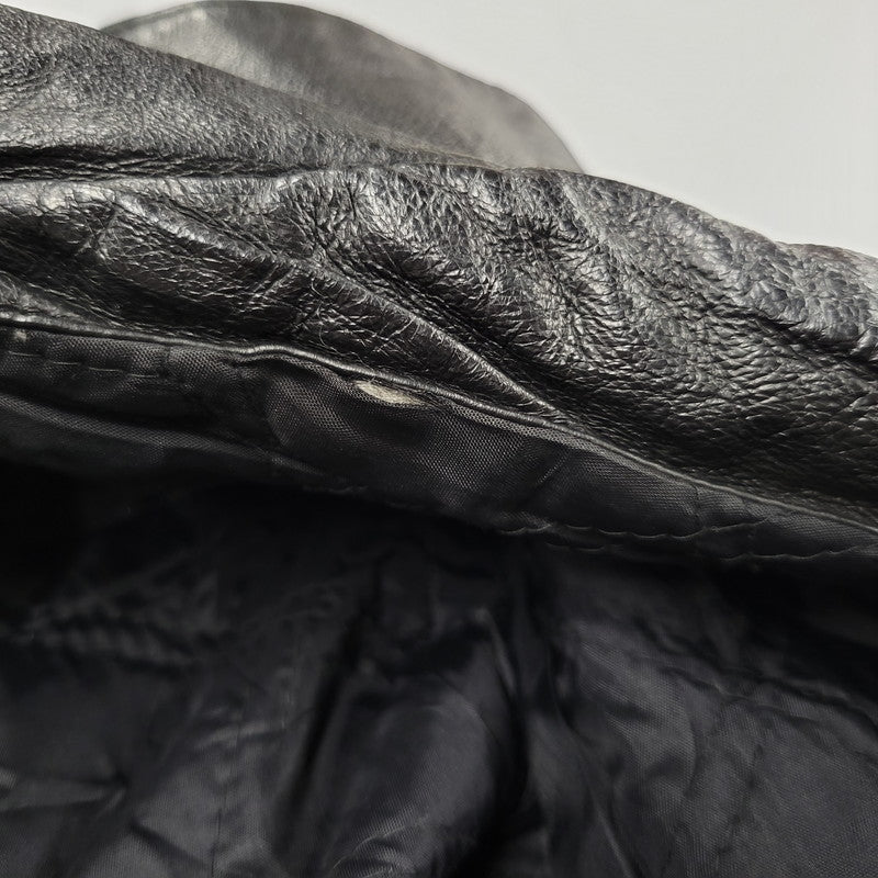 【中古品】【メンズ】 WEEKENDS ウィークエンド LEATHER JACKET レザージャケット アウタートップス 146-261010-sm-09-izu サイズ：M カラー：ブラック 万代Net店