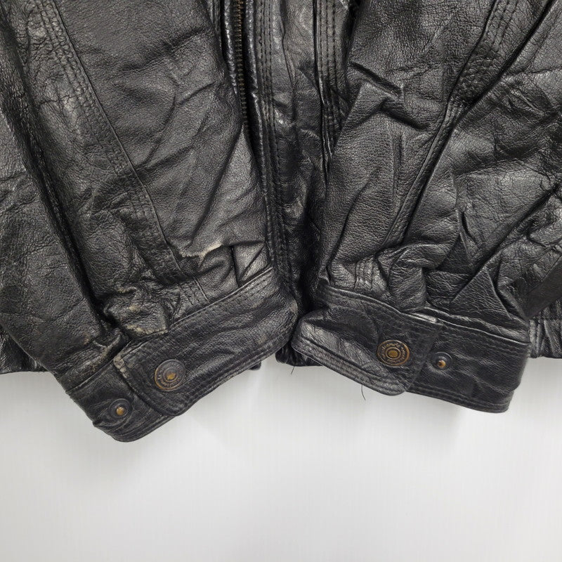 【中古品】【メンズ】 WEEKENDS ウィークエンド LEATHER JACKET レザージャケット アウタートップス 146-261010-sm-09-izu サイズ：M カラー：ブラック 万代Net店