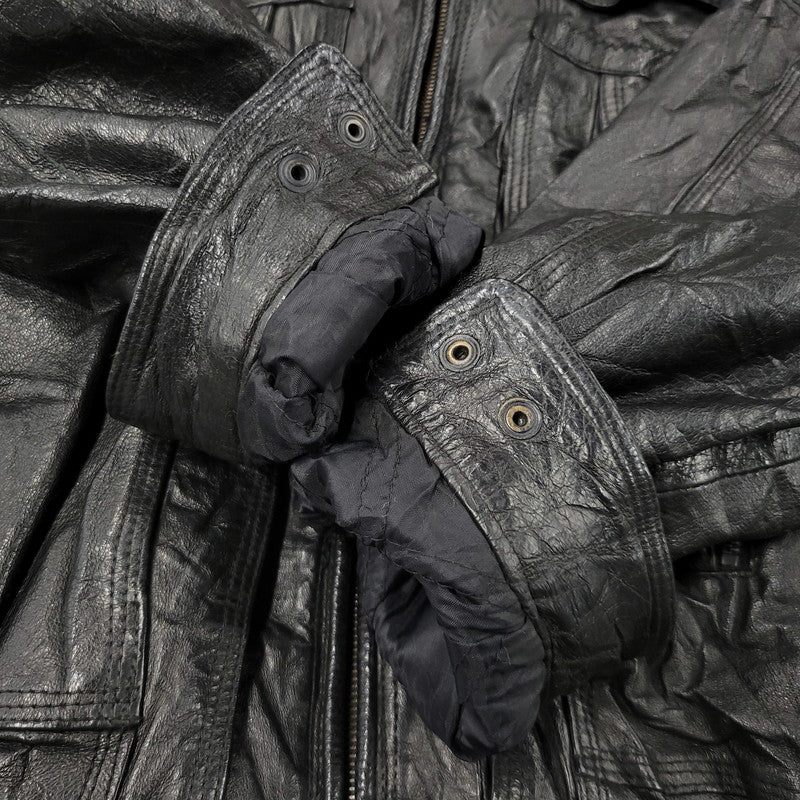 【中古品】【メンズ】 WEEKENDS ウィークエンド LEATHER JACKET レザージャケット アウタートップス 146-261010-sm-09-izu サイズ：M カラー：ブラック 万代Net店