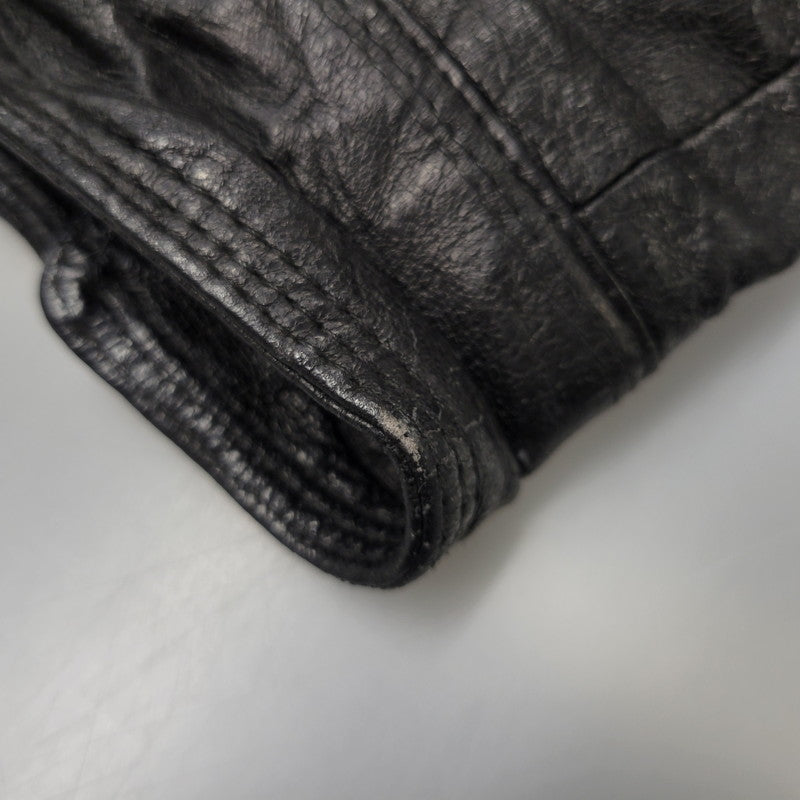 【中古品】【メンズ】 WEEKENDS ウィークエンド LEATHER JACKET レザージャケット アウタートップス 146-261010-sm-09-izu サイズ：M カラー：ブラック 万代Net店