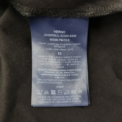 【中古品】【メンズ】 HERNO ヘルノ LAMINAR TEE ラミナー Tシャツ トップス 141-261012-kh-03-izu サイズ：52 カラー：ブラック 万代Net店