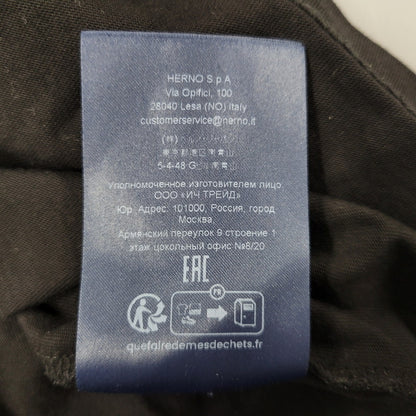【中古品】【メンズ】 HERNO ヘルノ LAMINAR TEE ラミナー Tシャツ トップス 141-261012-kh-03-izu サイズ：52 カラー：ブラック 万代Net店