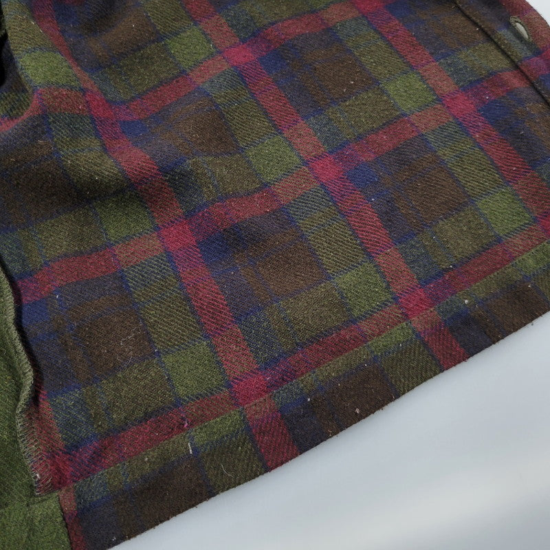 【中古品】【メンズ】 GAP ギャップ 香港製 WOOL CHECK HOODIE ウールチェック フーディー アウター トップス 146-261007-sm-07-izu サイズ：L カラー：カーキ 万代Net店