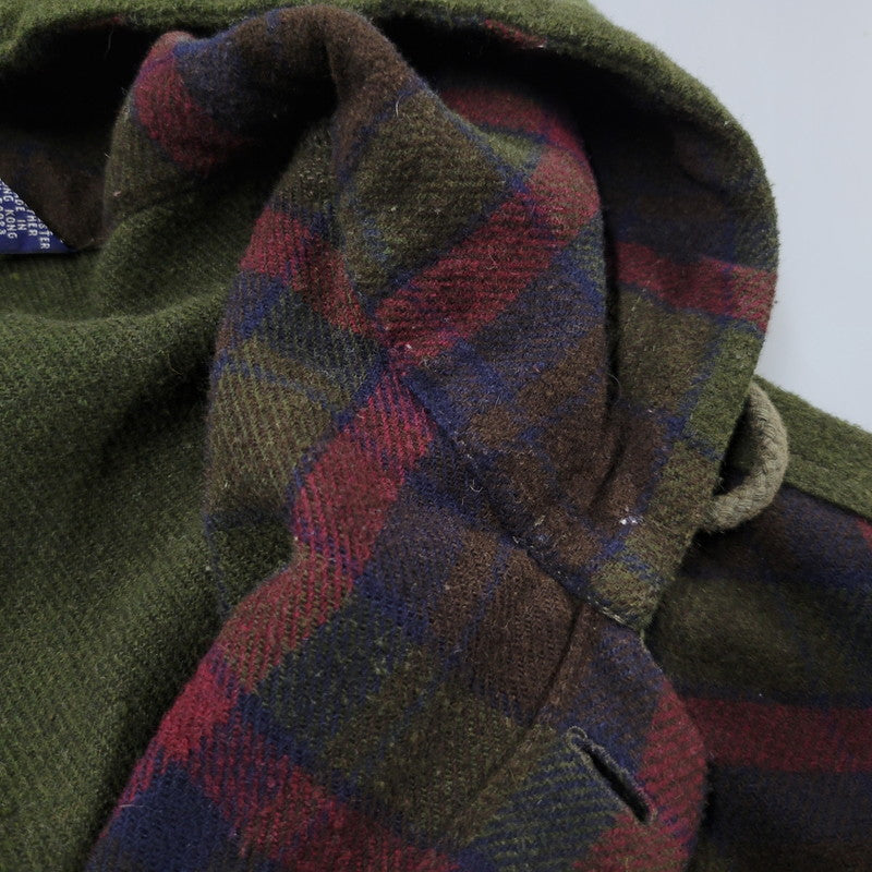 【中古品】【メンズ】 GAP ギャップ 香港製 WOOL CHECK HOODIE ウールチェック フーディー アウター トップス 146-261007-sm-07-izu サイズ：L カラー：カーキ 万代Net店