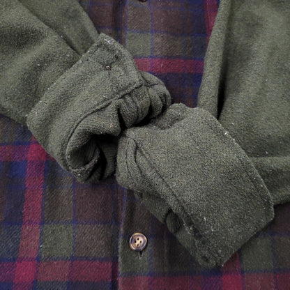 【中古品】【メンズ】 GAP ギャップ 香港製 WOOL CHECK HOODIE ウールチェック フーディー アウター トップス 146-261007-sm-07-izu サイズ：L カラー：カーキ 万代Net店
