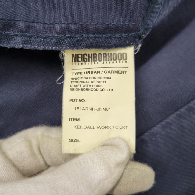 【中古品】【メンズ】 NEIGHBORHOOD ネイバーフッド 151ARNH-JKM01 KENDALL WORK C-JKT DENIM JACKET デニム ジャケット アウター 142-261007-sm-06-izu サイズ：L カラー：ネイビー 万代Net店