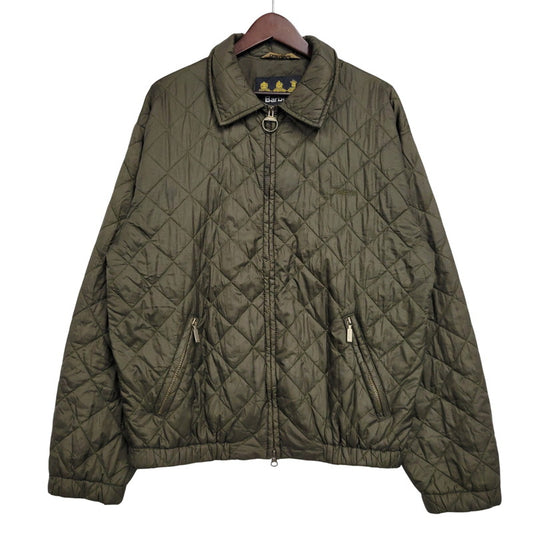【中古品】【メンズ】 BARBOUR バーブァー QUILTED キルテッド BOMBER JACKET ボンバー ジャケット アウター 144-261007-sm-04-izu サイズ：L カラー：カーキ 万代Net店