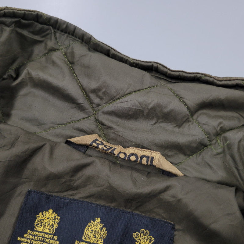 【中古品】【メンズ】 BARBOUR バーブァー QUILTED キルテッド BOMBER JACKET ボンバー ジャケット アウター 144-261007-sm-04-izu サイズ：L カラー：カーキ 万代Net店