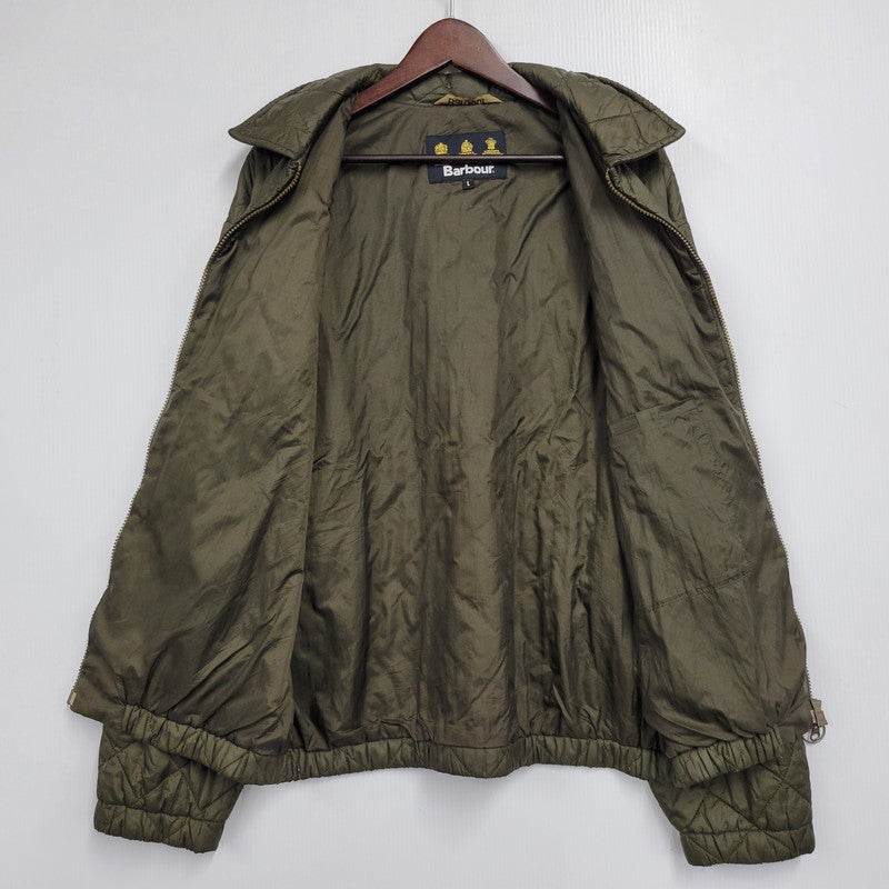 【中古品】【メンズ】 BARBOUR バーブァー QUILTED キルテッド BOMBER JACKET ボンバー ジャケット アウター 144-261007-sm-04-izu サイズ：L カラー：カーキ 万代Net店