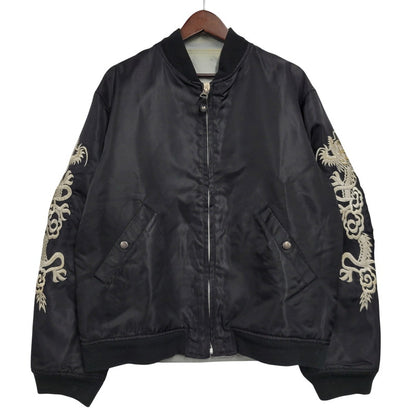 【中古品】【メンズ】 A BATHING APE アベイシングエイプ REVERSIBLE リバーシブル BOMBER JACKET ボンバー ジャケットアウタートップス 142-261007-sm-03-izu サイズ：L カラー：ブラック/グレー 万代Net店