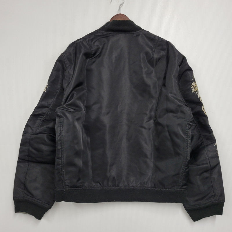 【中古品】【メンズ】 A BATHING APE アベイシングエイプ REVERSIBLE リバーシブル BOMBER JACKET ボンバー ジャケットアウタートップス 142-261007-sm-03-izu サイズ：L カラー：ブラック/グレー 万代Net店