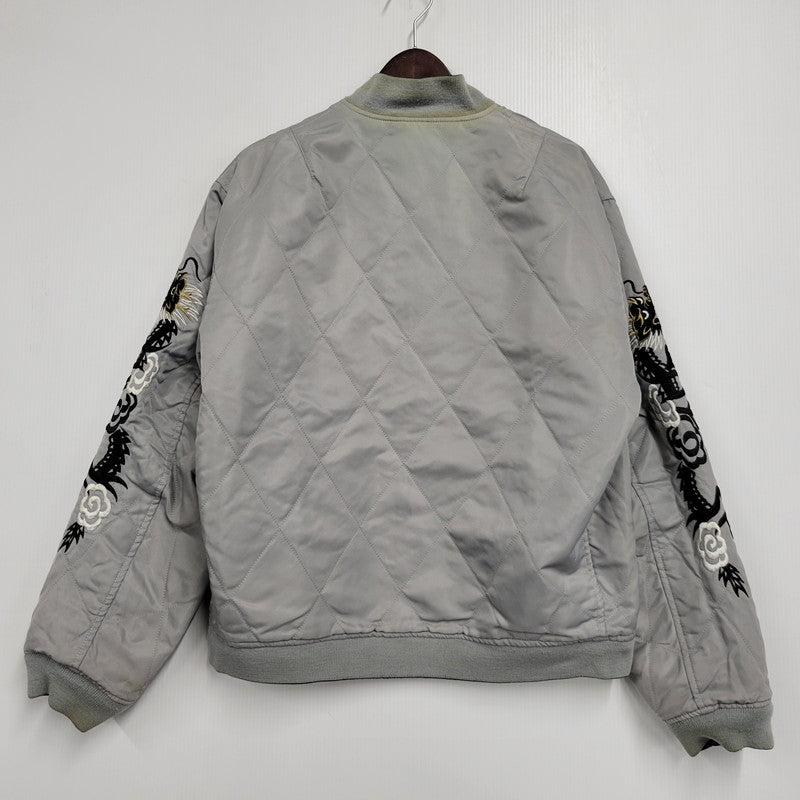 【中古品】【メンズ】 A BATHING APE アベイシングエイプ REVERSIBLE リバーシブル BOMBER JACKET ボンバー ジャケットアウタートップス 142-261007-sm-03-izu サイズ：L カラー：ブラック/グレー 万代Net店