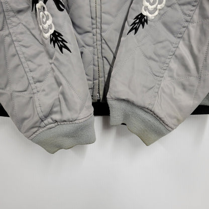【中古品】【メンズ】 A BATHING APE アベイシングエイプ REVERSIBLE リバーシブル BOMBER JACKET ボンバー ジャケットアウタートップス 142-261007-sm-03-izu サイズ：L カラー：ブラック/グレー 万代Net店