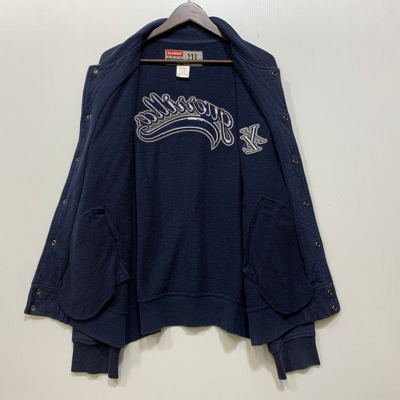 【中古品】【メンズ】 XLARGE エクストララージ SWEAT STADIUM JACKET スウェット スタジアム ジャケット アウター 142-261012-kh-14-izu サイズ：M カラー：ネイビー 万代Net店