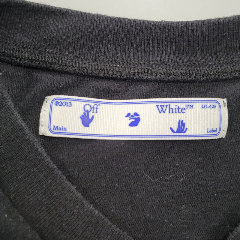 【中古品】【メンズ】 OFF-WHITE オフホワイト OMAA02F20FAB014 MONNALISA モナリザ TEE Tシャツ トップス 半袖 142-261007-sm-17-izu サイズ：S カラー：ブラック 万代Net店