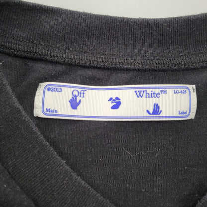 【中古品】【メンズ】 OFF-WHITE オフホワイト OMAA02F20FAB014 MONNALISA モナリザ TEE Tシャツ トップス 半袖 142-261007-sm-17-izu サイズ：S カラー：ブラック 万代Net店