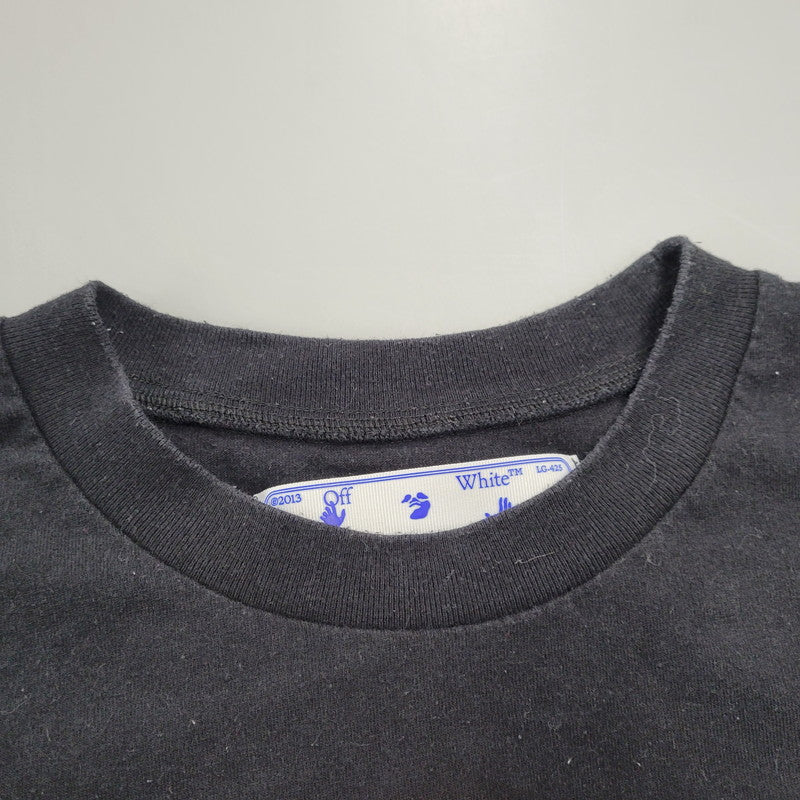【中古品】【メンズ】 OFF-WHITE オフホワイト OMAA02F20FAB014 MONNALISA モナリザ TEE Tシャツ トップス 半袖 142-261007-sm-17-izu サイズ：S カラー：ブラック 万代Net店
