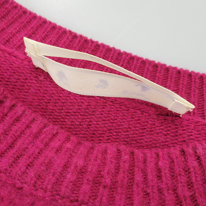 【中古品】【メンズ】 OFF-WHITE オフホワイト OMHA036R21KNI001 MAGLIONE DIAG BRUSHED CREW NECK マリオーネ ディアグ ブラッシュド クルーネック トップス 長袖 142-261007-ya-12-izu サイズ：XL カラー：ワインレッド 万代Net店