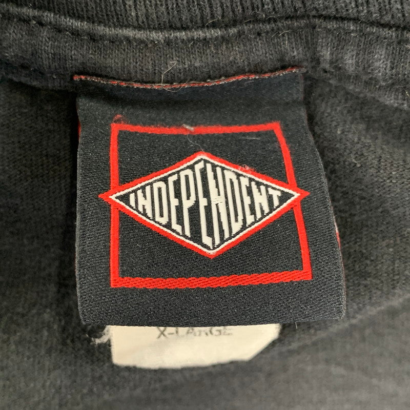 【中古品】【メンズ】 INDEPENDENT インディペンデント IRON CROSS LOGO TEE アイアンクロス ロゴ Tシャツ 半袖 トップス 142-261008-as-03-izu サイズ：XL カラー：ブラック 万代Net店