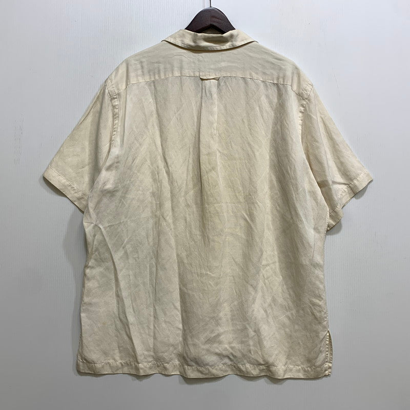 【中古品】【メンズ】 POLO RALPH LAUREN ポロ・ラルフローレン CALDWELL SILK LINEN SS SHIRT シルク リネン ショートスリーブ シャツ トップス 146-261008-kh-05-izu サイズ：L カラー：アイボリー系 万代Net店