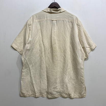 【中古品】【メンズ】 POLO RALPH LAUREN ポロ・ラルフローレン CALDWELL SILK LINEN SS SHIRT シルク リネン ショートスリーブ シャツ トップス 146-261008-kh-05-izu サイズ：L カラー：アイボリー系 万代Net店