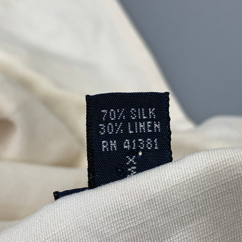 【中古品】【メンズ】 POLO RALPH LAUREN ポロ・ラルフローレン CALDWELL SILK LINEN SS SHIRT シルク リネン ショートスリーブ シャツ トップス 146-261008-kh-05-izu サイズ：L カラー：アイボリー系 万代Net店