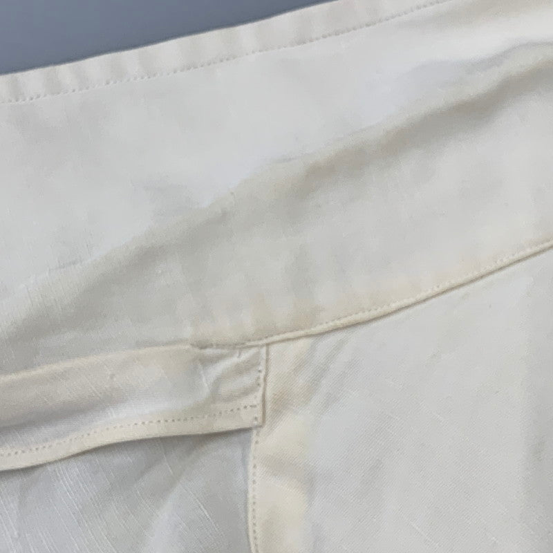 【中古品】【メンズ】 POLO RALPH LAUREN ポロ・ラルフローレン CALDWELL SILK LINEN SS SHIRT シルク リネン ショートスリーブ シャツ トップス 146-261008-kh-05-izu サイズ：L カラー：アイボリー系 万代Net店