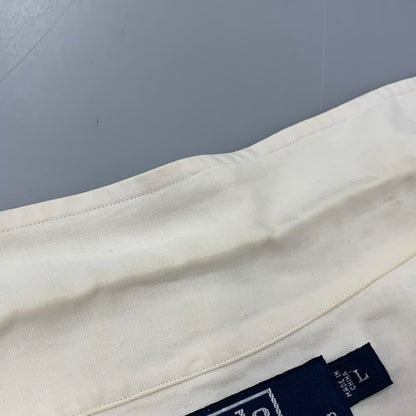 【中古品】【メンズ】 POLO RALPH LAUREN ポロ・ラルフローレン CALDWELL SILK LINEN SS SHIRT シルク リネン ショートスリーブ シャツ トップス 146-261008-kh-05-izu サイズ：L カラー：アイボリー系 万代Net店
