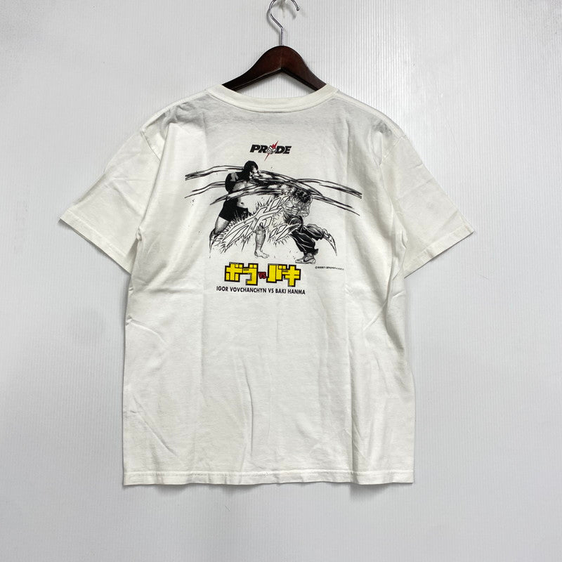 【中古品】【メンズ】 ANVIL PRIDE アンヴィル プライド ボブVSバキ SS TEE ショートスリープ Tシャツ トップス 半袖 146-261007-ya-04-izu サイズ：M カラー：ホワイト 万代Net店