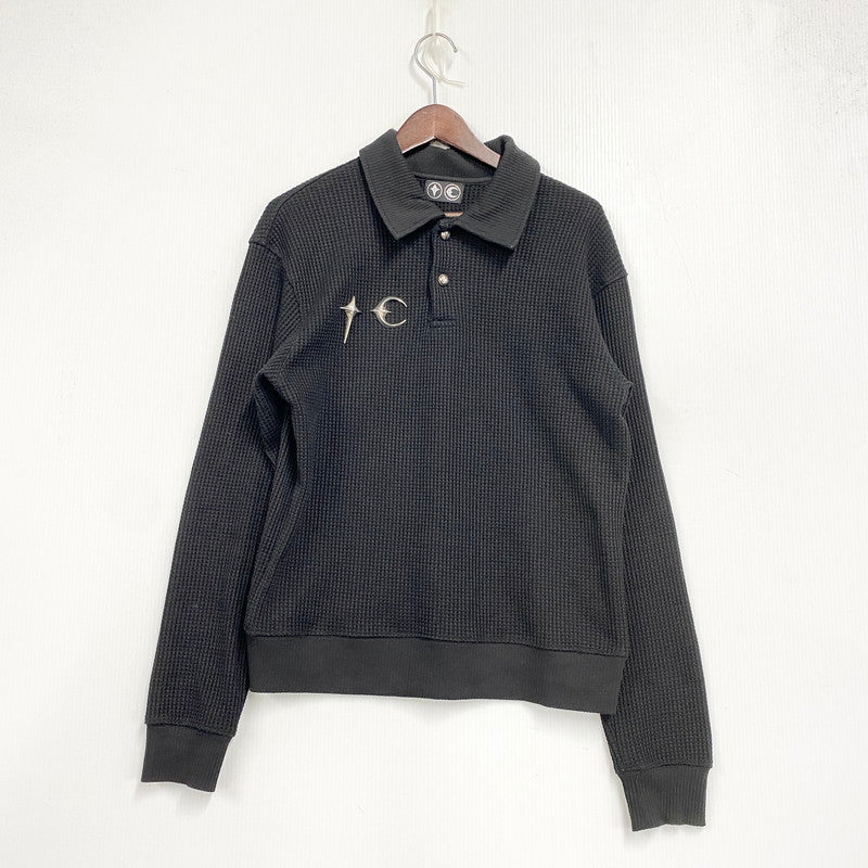 【中古品】【メンズ】 THUG CLUB サグ クラブ TC24PK0102 THERMAL POLO LS サーマルポロ ロングスリーブ トップス 長袖 142-261007-ya-03-izu サイズ：1 カラー：ブラック 万代Net店