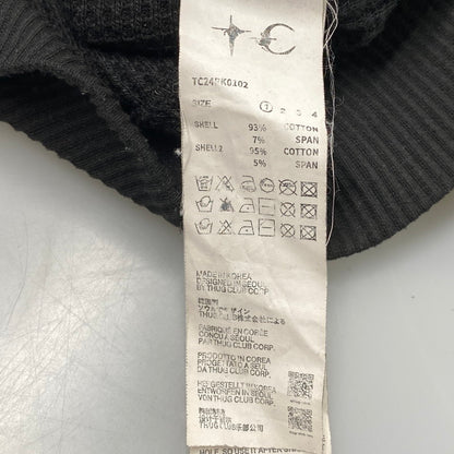 【中古品】【メンズ】 THUG CLUB サグ クラブ TC24PK0102 THERMAL POLO LS サーマルポロ ロングスリーブ トップス 長袖 142-261007-ya-03-izu サイズ：1 カラー：ブラック 万代Net店