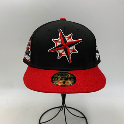 【中古品】【メンズ/レディース】 NEW ERA ニューエラ 59FIFTY SEATTLE MARINERS 30TH ANNIVERSARY CAP シアトル マリナーズ 30周年 アニバーサリー キャップ 帽子 185-261013-kh-11-izu サイズ：8 (63.5cm) カラー：ブラック×レッド 万代Net店