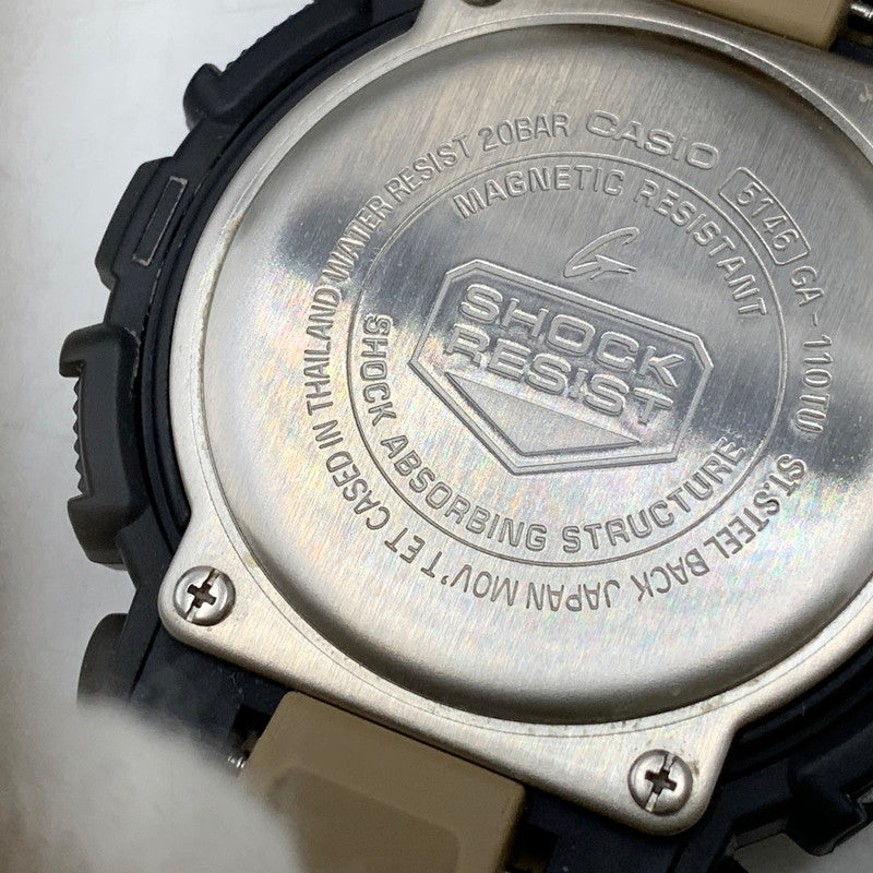 【中古品】【メンズ/レディース】 G-SHOCK ジーショック GA-110TU-1A5JF ANALOG・DIGITAL WATCH アナログ デジタル ウォッチ 腕時計 196-261009-cs-06-izu サイズ：55 × 51.2 × 16.9 mm カラー：ベージュ×ブラック 万代Net店
