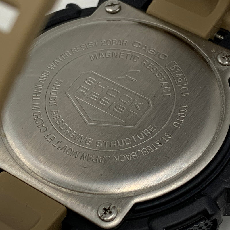 【中古品】【メンズ/レディース】 G-SHOCK ジーショック GA-110TU-1A5JF ANALOG・DIGITAL WATCH アナログ デジタル ウォッチ 腕時計 196-261009-cs-06-izu サイズ：55 × 51.2 × 16.9 mm カラー：ベージュ×ブラック 万代Net店