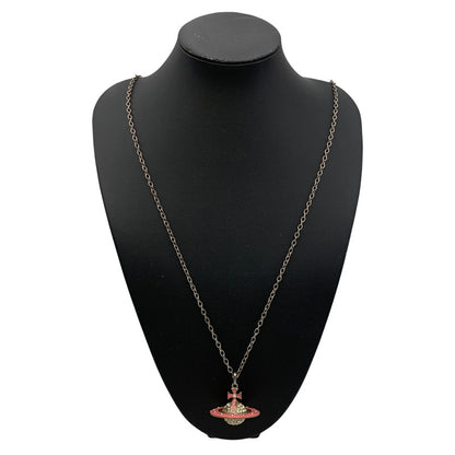 【現状渡し品】【メンズ/レディース】 VIVIENNE WESTWOOD ヴィヴィアンウエストウッド PAVE 3D ORB NECKLACE パヴェ オーブ ネックレス アクセサリー 192-261013-kh-13-izu カラー：シルバー×ピンク 万代Net店