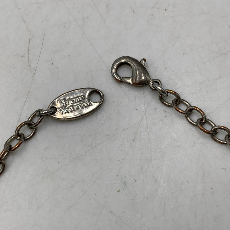 【現状渡し品】【メンズ/レディース】 VIVIENNE WESTWOOD ヴィヴィアンウエストウッド PAVE 3D ORB NECKLACE パヴェ オーブ ネックレス アクセサリー 192-261013-kh-13-izu カラー：シルバー×ピンク 万代Net店